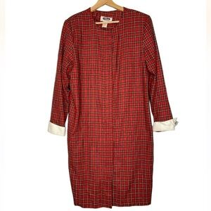VINTAGE 80’s CLUES COLLECTION PLAID DRESS SIZE 14
